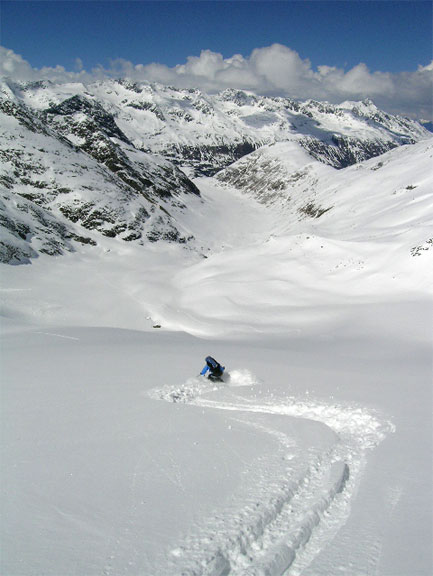 Het skigebied van het Ötztal is zeer gevarieerd. 